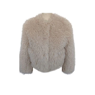 Black Cut Out Faux Fur Jacket Hoody